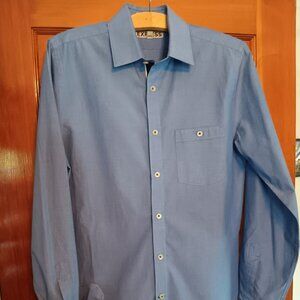 [EXPRESS] Long-Sleeve Mens Button-Up w/ Unique Detail